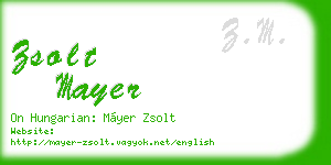zsolt mayer business card