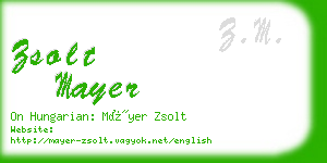 zsolt mayer business card